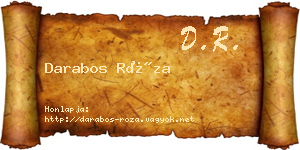 Darabos Róza névjegykártya